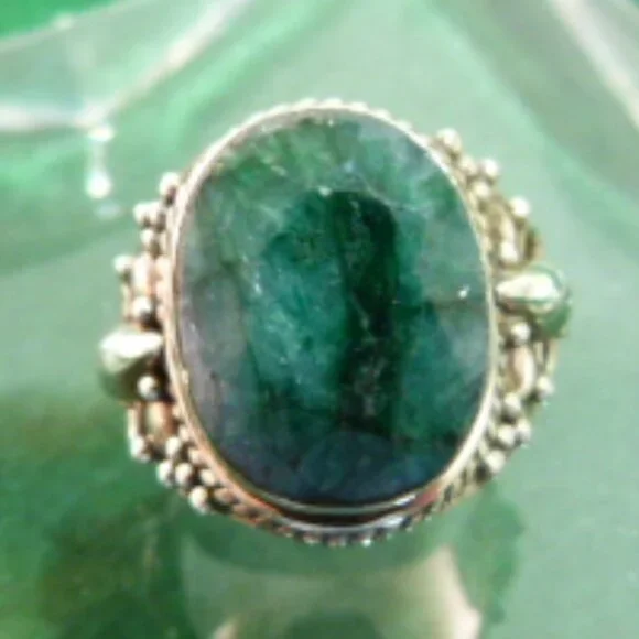 RAW EMERALD RING - SIZE 7.5 - Picture 3 of 6
